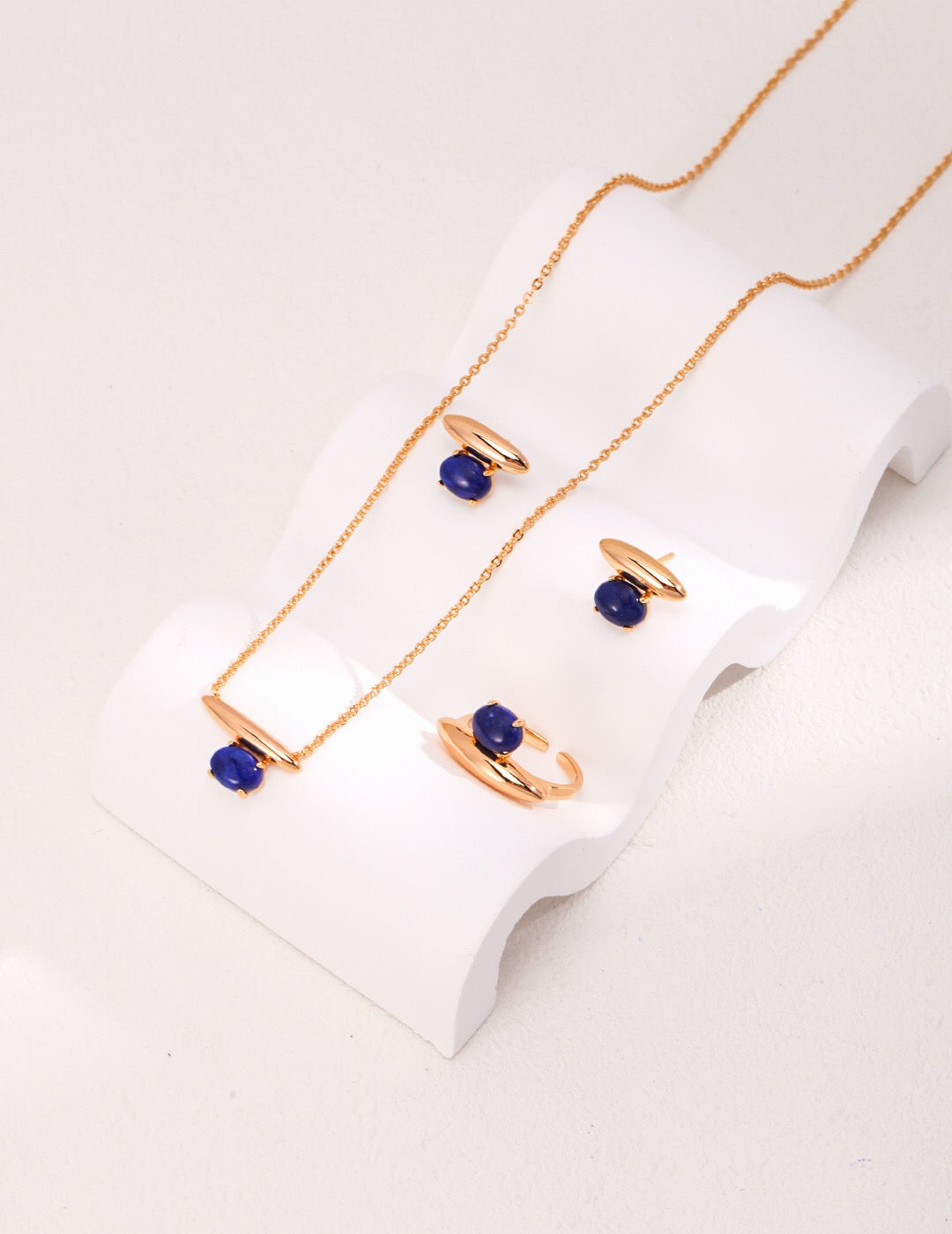 Minimalist Lapis Lazuli / Malachite Necklace