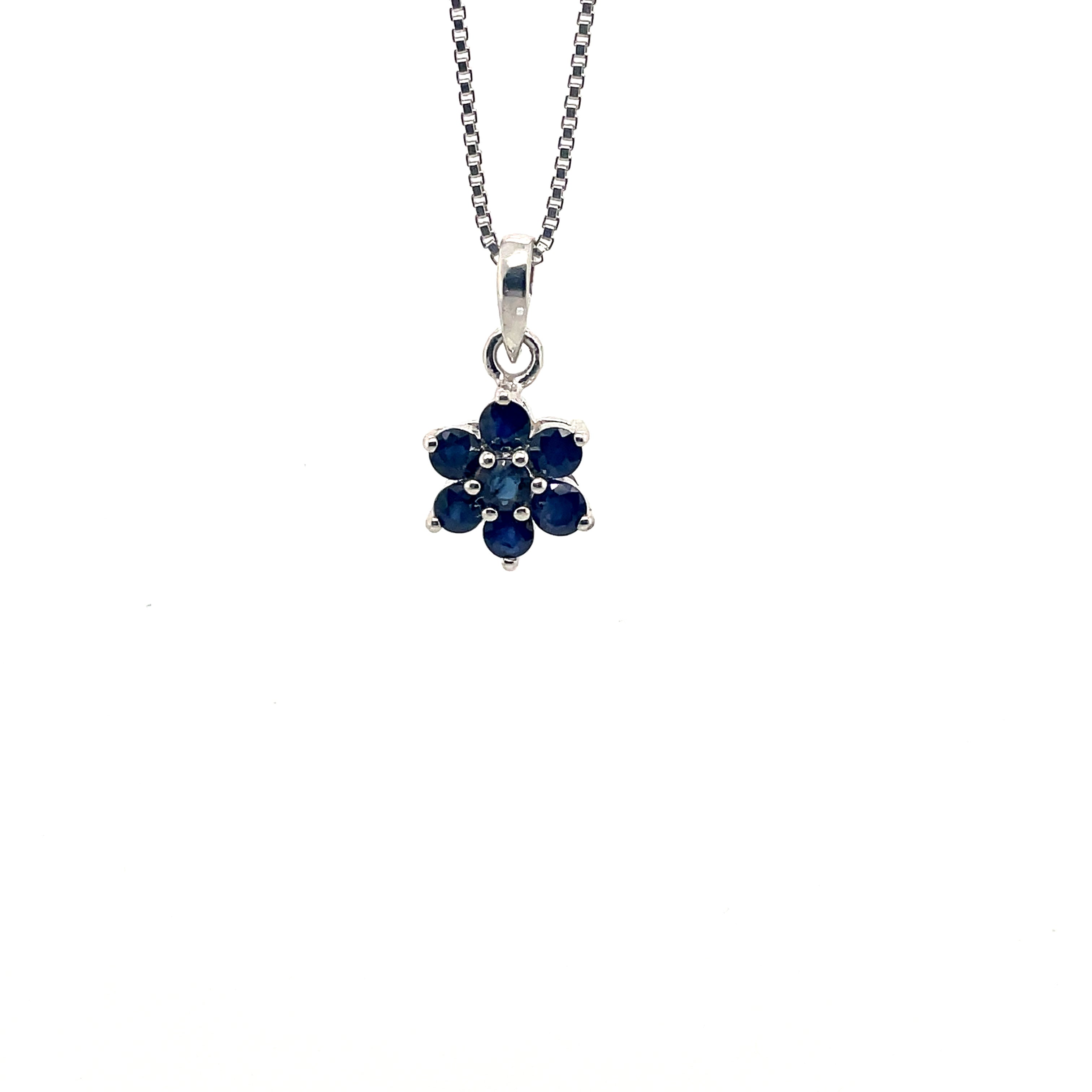 Sapphire Pendant in .925 Sterling Silver - KSP 33860