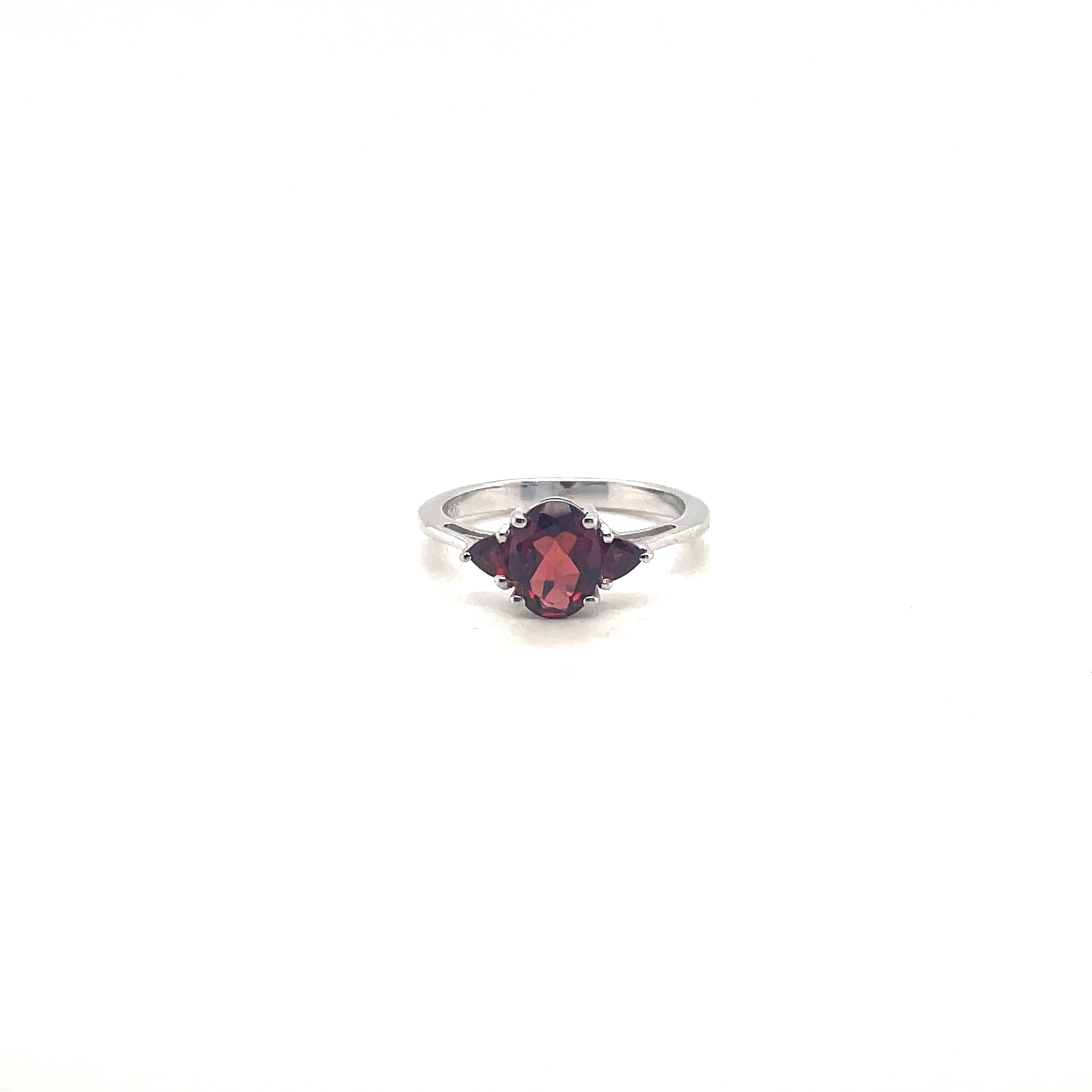 Garnet Ring in .925 Sterling Silver - KSR 16325