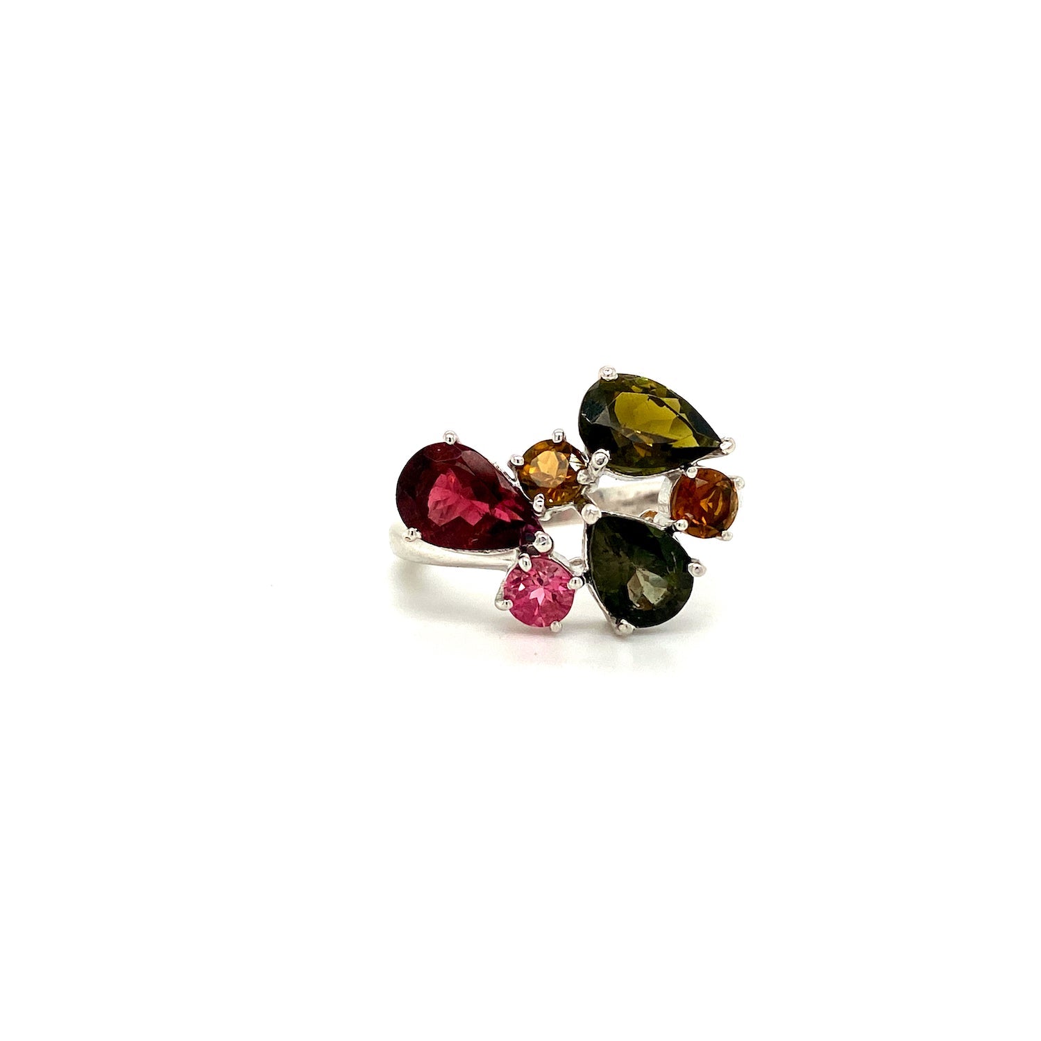 Multi Tourmaline Ring in .925 Sterling Silver KSR - 2653