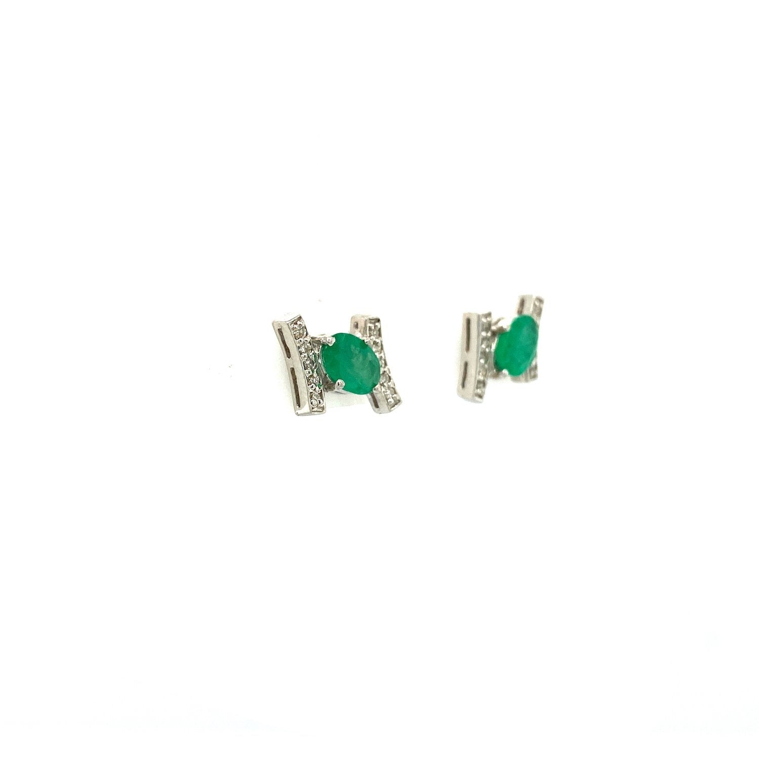 Emerald Earring in .925 Sterling Silver - KST 56942