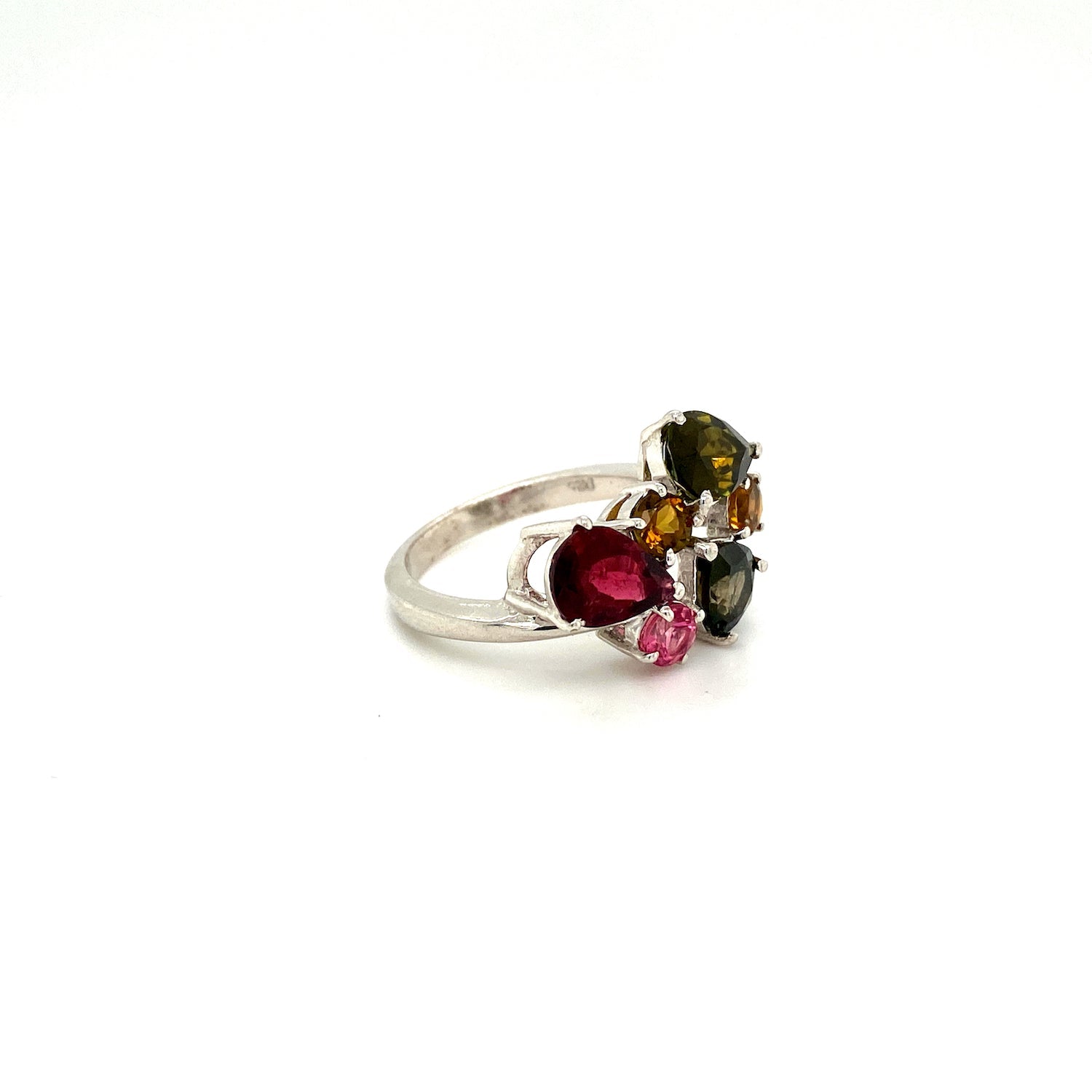 Multi Tourmaline Ring in .925 Sterling Silver KSR - 2653