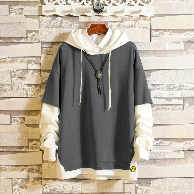 5XL Hoodies Sweatshirts Men Fake 2PAC Cotton Hooded Japanese Style Sweatshirt Mens Hip Hop Brown Causal Hoodiee Xxxtentacion
